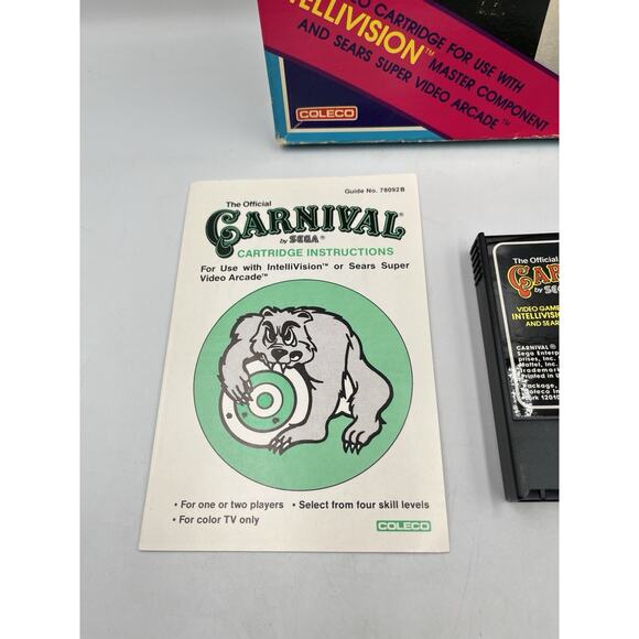 Carnival (Intellivision, 1982) With Manual and Box - FAST Shipping - Picture 3 of 7